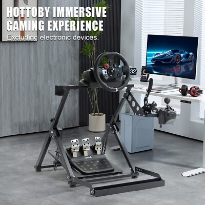 Hottoby Steering Racing Wheel Stand Foldable Sim Cockpit For Logitech G920 G923