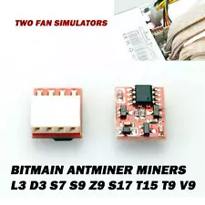 2Pcs Fan Simulator for Bitmain Antminer Miner L3 D3 S7 S9 Z9 S17 T15 T9 V9...