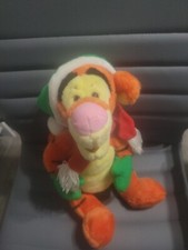 Disney Christmas/Winter Tigger 15" Plush W/ Stocking Cap, Scarf,  Mittens Nice 