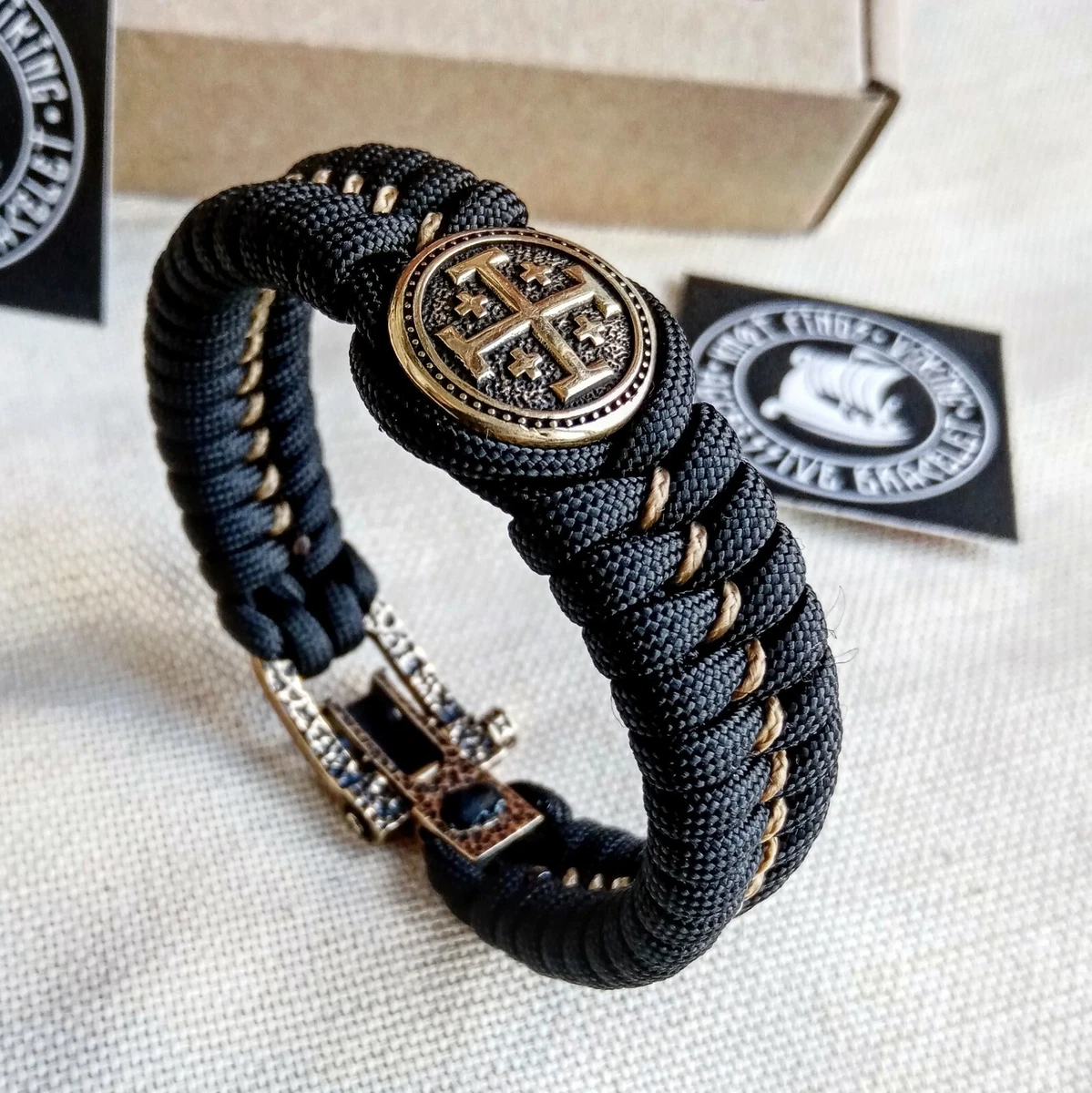 Paracord bracelet with best sale cross