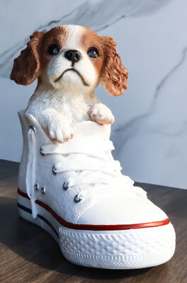 Ebros 'Paw-Star' Pups King Charles Spaniel in Sneaker with Glass