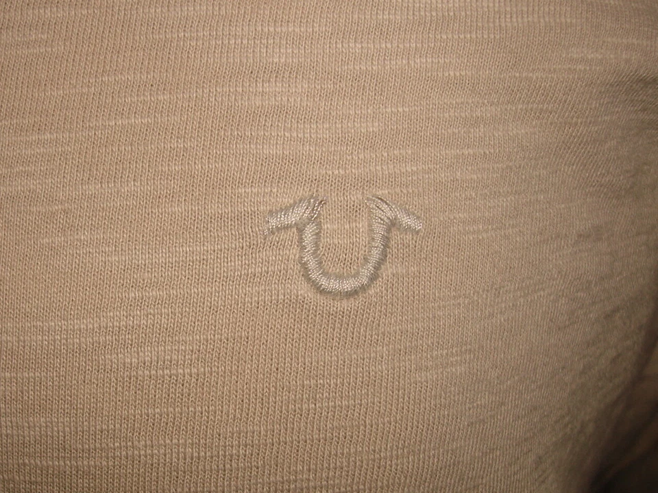 TRUE RELIGION BEIGE LT.WGT 100% ALGODÓN L/S CON BOLSILLO CANGURO SUDADERA CON CAPUCHA TALLA M  Foto 2 de 4