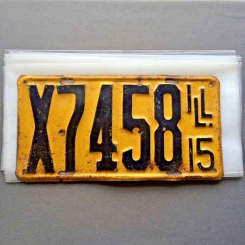 License Plate Sleeves 8x16 in 4 mil Thick Poly Bags Vintage Tag Storage Protect - Picture 1 of 5