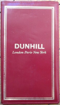 Dunhill Red Leather Document Presentation Folder Checkbook Holder