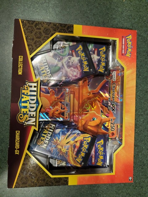 Pokémon Sun & Moon 11.5 Hidden Fates Charizard-GX Box - 4 Booster Packs