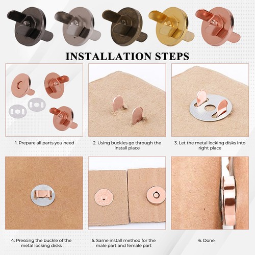 Costura Cierre Magnético Botón para Manualidades Ropa Redondo |