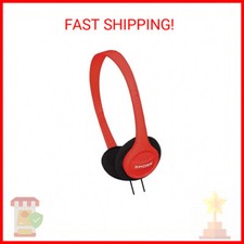 Koss KPH7R Portable On-Ear Headphone with Adjustable Headband - Red