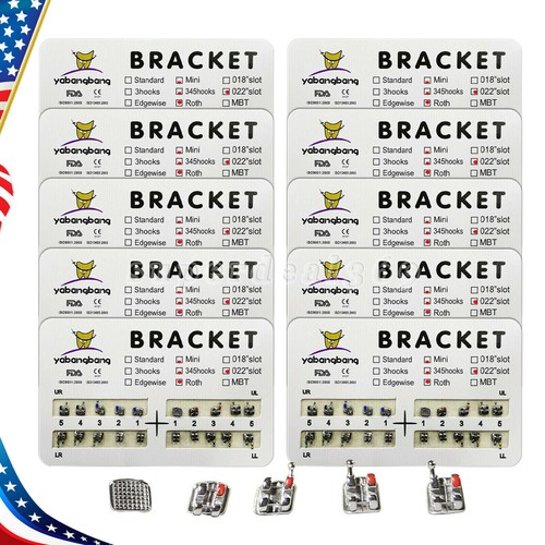 Dental Orthodontic Bracket Braces Roth/MBT 345 Hooks /Super Arch Wire Niti Round - Picture 20 of 160