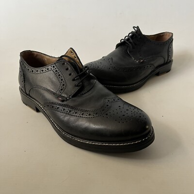 Ben Sherman Brogues Mens Boys Black Leather Derby Formal