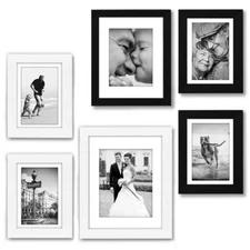 4x6 8x10 11x14 12x16 Wood Photo Frame Set Wall Mount Tabletop Poster Display US