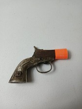 Vintage Antique Silver Pony Cap Gun Metal Grips Nichols 1950  Parts/Repair