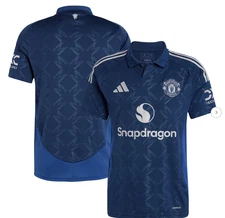 Manchester United Men's Adidas 2024/2025 Away Jersey IU1390 Blue Size M