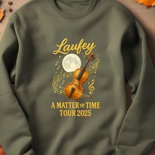 Laufey A Matter of Time Tour 2025 Sweatshirt Violin Moon Graphic Music Fan Tee