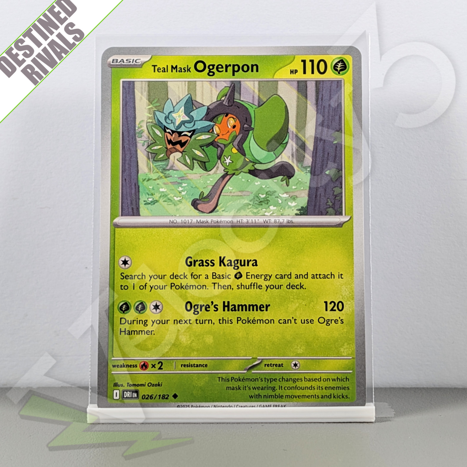 Pokemon TCG Card - Teal Mask Ogerpon 26 /182 Uncommon | Destined Rivals (2025)