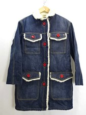 Marc Jacobs Denim Coat Quilted Boa Lining Indigo Size 4 Used Outerwear