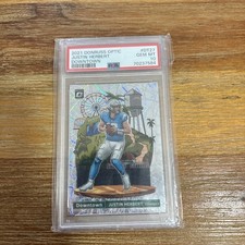 2021 Optic Football Justin Herbert Downtown Case Hit #DT27 PSA 10 Gem Mint