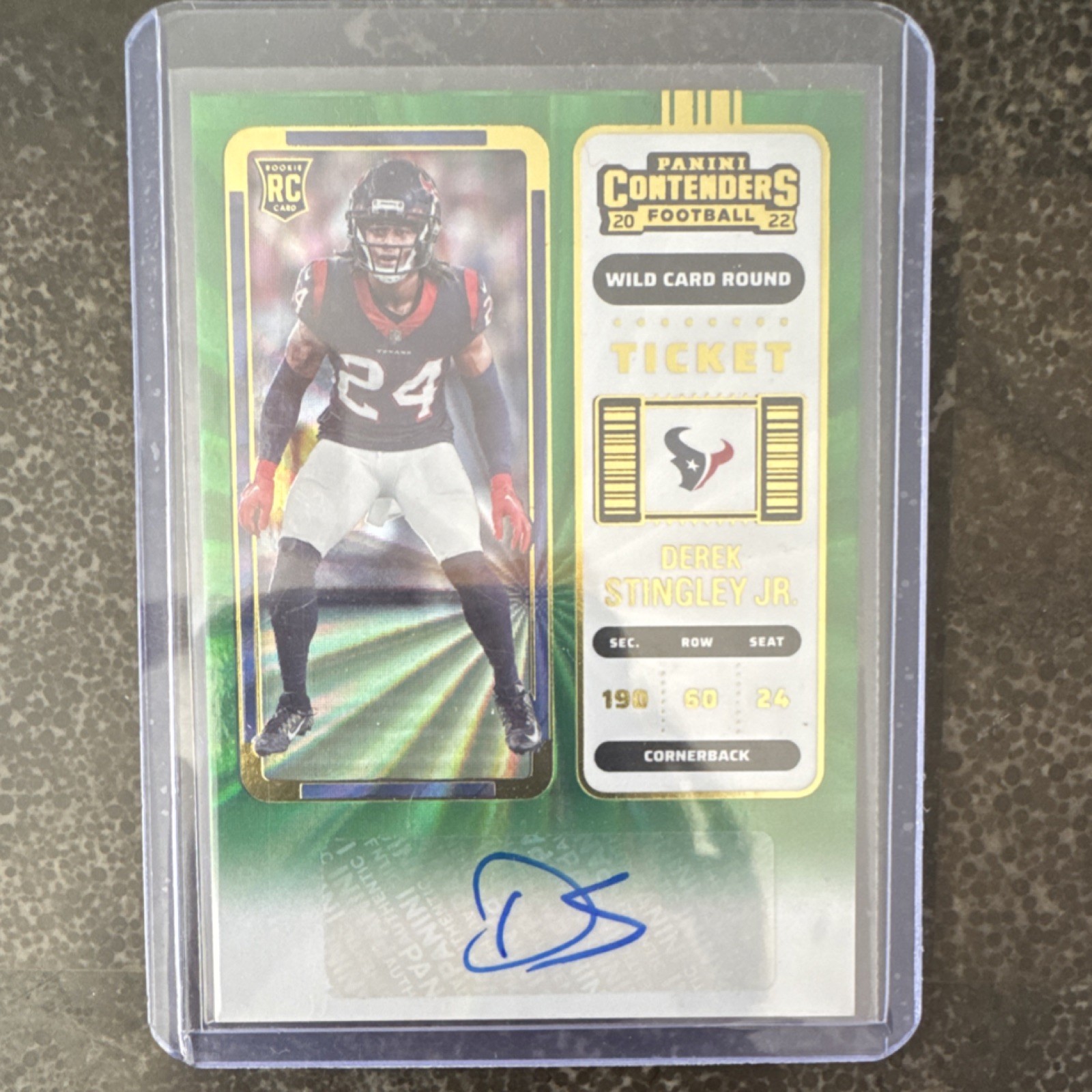 2022 Panini Contenders Derek Stingley Jr. #144 Texans Rookie Autograph