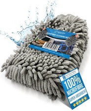 Microfibre Car Wash Mitt Glove Absorbent Cleaning Washing Noodle Mitten Dry