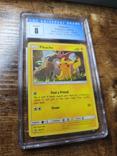 Pokemon Pikachu Black Star Promo SM234 Holo CGC 8 Graded