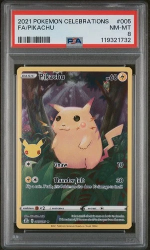 Fa/Pikachu Pokemon Celebrations 005 NM-MT PSA 8