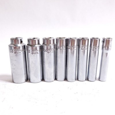 MAC Tools 8 pc. 1/4'' Drive SAE Deep Socket Set 9/16-1/4 MD186-MD86
