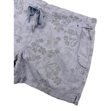 OP Ocean Pacific Y2K Floral Surf Board Shorts Lavender Gray Women's 11 Cotton