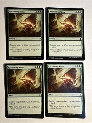 4x Mtg Battle for Zendikar Reclaiming Vines NM Magic The Gathering
