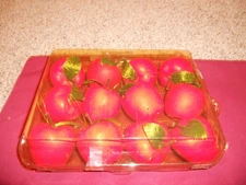 Kurt S. Adler Set Of 12  Red  Apples w/hang strings