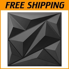 Free USA Shipping33 Pack 3D Diamond Wall Panels, Black, 12''x12'' - 32.Sq.Ft.