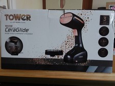Tower Nano Coated Ceraglide 1000W Handheld Garment Steamer Rose Gold Edition