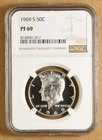 1969 S Proof Kennedy Silver Half Dollar NGC PF69