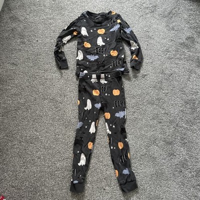Kinder Mädchen Jungen Unisex Größe Alter 4-5 Leuchtet im Dunkeln Halloween Schlafanzug Kürbis Geist