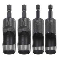 4 pz 15mm, 16mm perforatrice per fori cavi in pelle con gambo esagonale da 1/4"