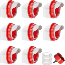 Chicken Feeders No Waste, DIY Automatic Poultry Feeder 8 Ports 1 Hole Saw with C