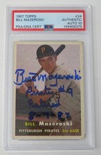 Bill Mazeroski HOF Signed Autograph 1957 Topps RC Rookie Card # 24 PSA 10 Auto. rookie card picture
