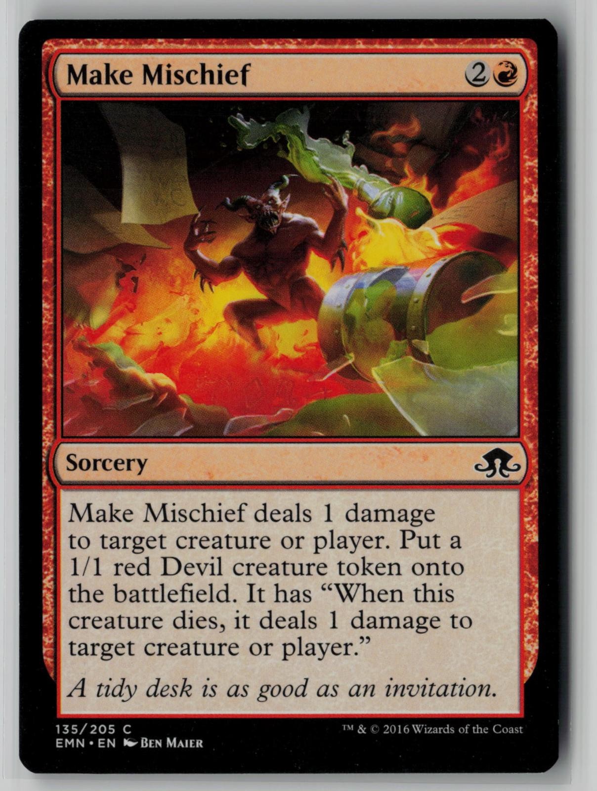 Make Mischief 135 Common Eldritch Moon Magic: The Gathering Near Mint