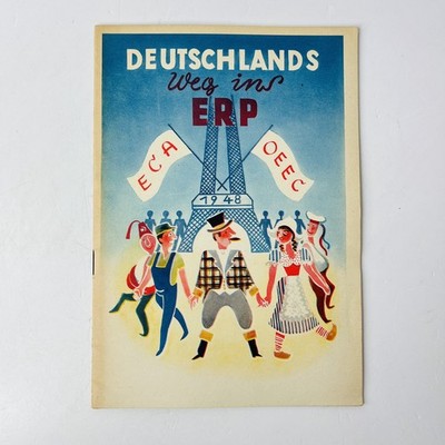 Deutschlands Weg ins ERP ECA OEEC 1948 Broschüre SELTEN Antiquität