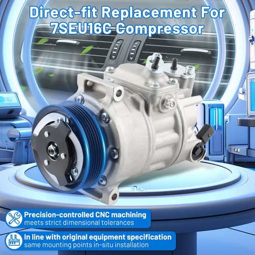 For Volkswagen Beetle Golf Jetta Passat Tiguan Audi A3 A/C Compressor w/ Clutch - Picture 3 of 13