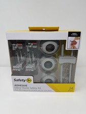 NEW - Safety 1   Adhesive D cor Home Safety Kit 24Pc Grey Child Proof Baby