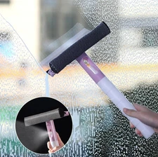 1pc 3-in-1 Window Cleaning Brush with Spray & Squeegee Glass Cleaner - NEW
