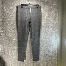 Express Gray Pull On Leggings Pants Skinny Stretch Career Casual Polyester M NWT