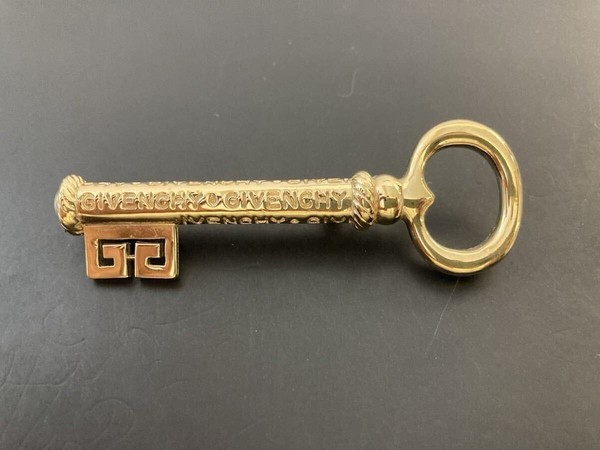 Givenchy Vintage Gold Key Brooch Pin - Luxury Designer Fashion Accessory