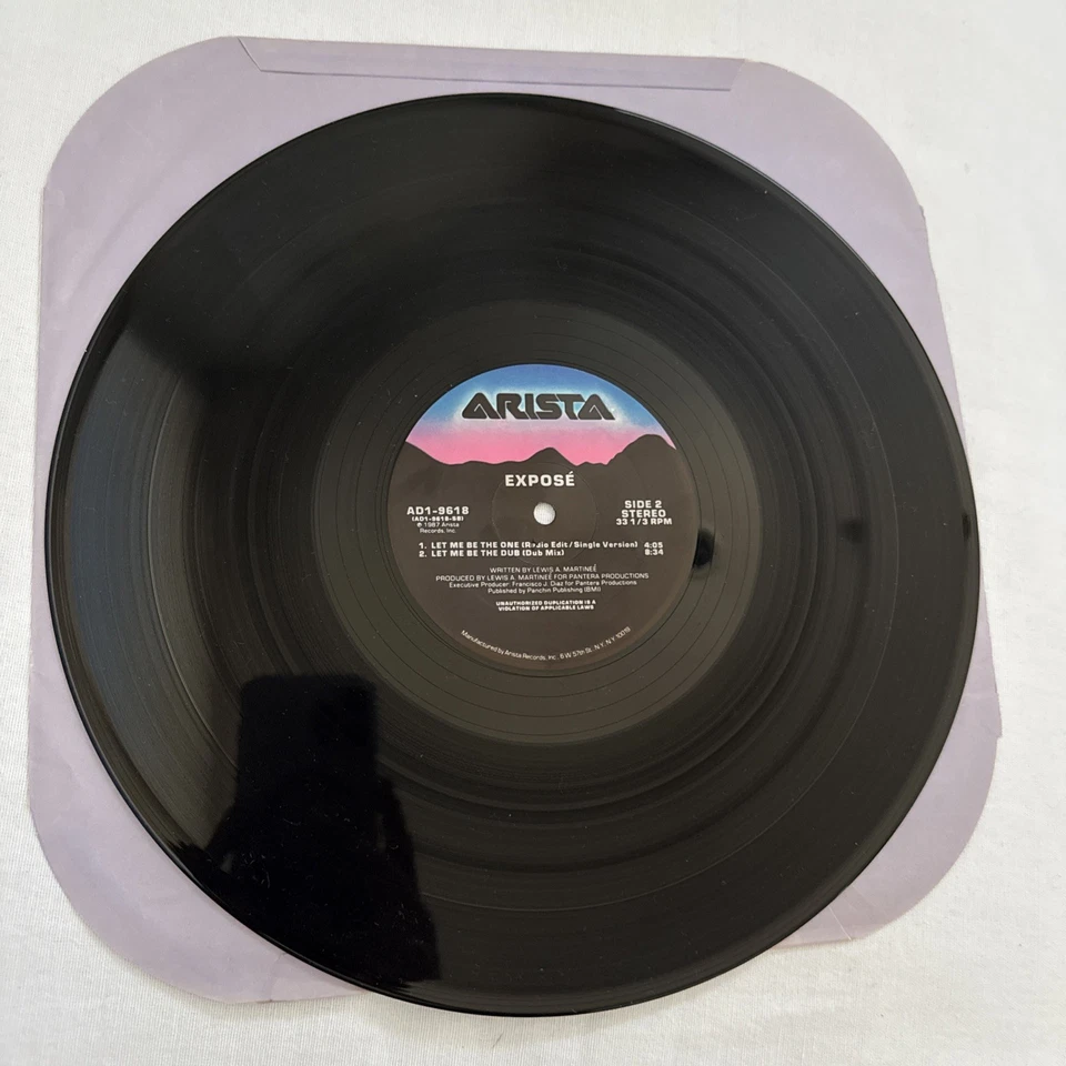 Exposé - Let Me Be The One, Single, 12” Vinyl Record - 1987 - Image 3 of 4