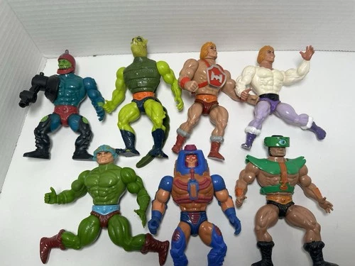 Vintage 80s Motu Lot Of 7 Masters Of The Universe He-man figures Please Read