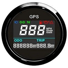 Universal Digital GPS Speedometer Speedo Gauge Trip Meter Odometer Black Black