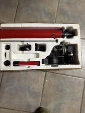 Tasco 851TR Vintage Refractor Telescope, w/ Tripod, Maps & Several Lenses