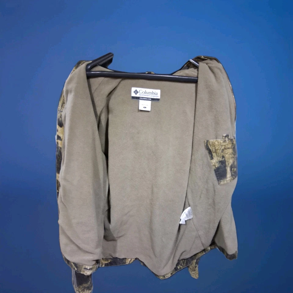 Columbia Mens Large Hooded Camo Jacket Full Zip - Image 3 of 4