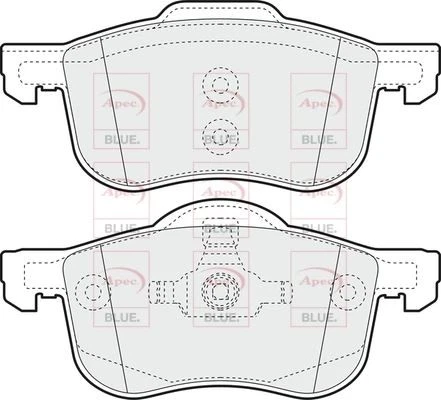 FRONT DISCS AND PADS KIT APEC BLUE FOR VOLVO V70 2.4 L 2001-2008 - Image 3 of 4