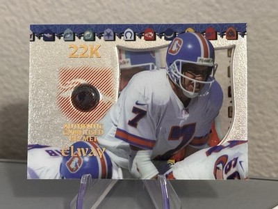 1997 Collector s Edge Excalibur John Elway 22k Gold Game Used Helmet #4 Broncos