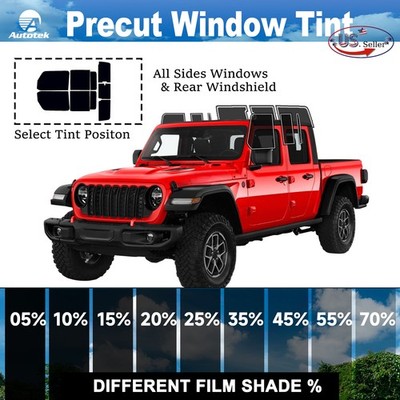 Window Privacy Film PreCut Window Tint 2Ply For 2020-2025 Jeep Gladiator